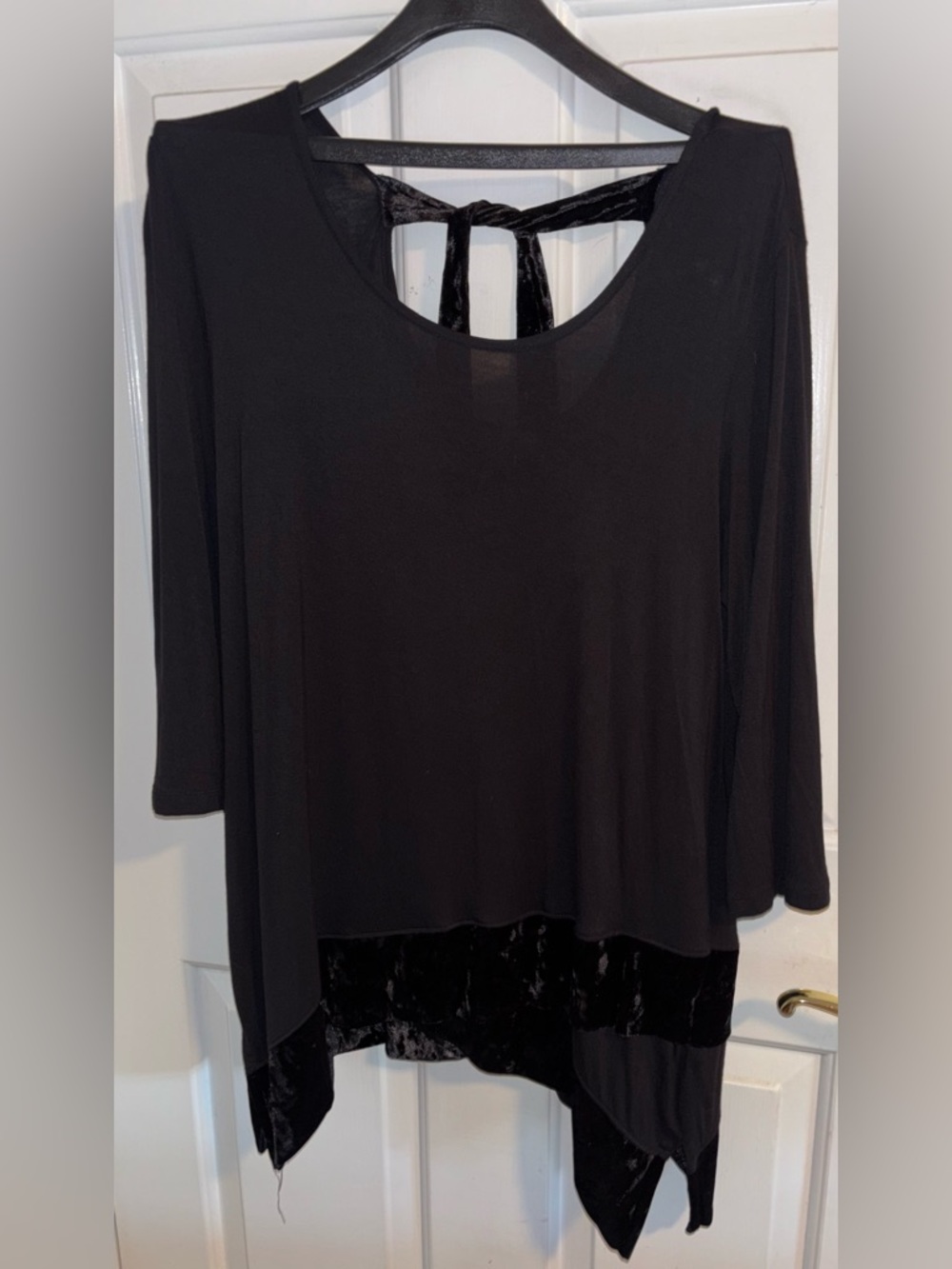 Pebble and Stone Black Drapey Top